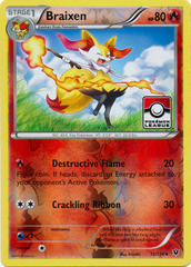 Braixen 12/124 Reverse Holo League Stamp Promo - 2016 Pokemon League